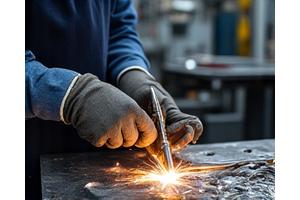 금속 전문 장인이 조각을 제작하는 손길