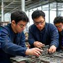 Gyeollin Craft의 여러 전문 기술진들이 함께 작업하는 모습